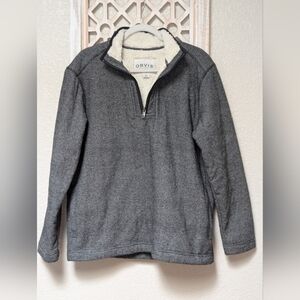 Orvis Classic Collection 1/4 Zip Sherpa Lined Brighton Sweater Mens Medium